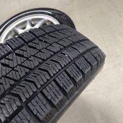 155/65R14 極上品バリ溝冬タイヤアルミ4本セット pcd100軽自動車用の画像