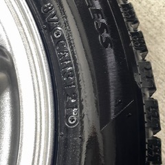 155/65R14 極上品バリ溝冬タイヤアルミ4本セット pcd100軽自動車用の画像