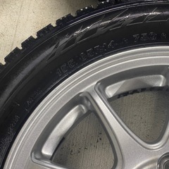 155/65R14 極上品バリ溝冬タイヤアルミ4本セット pcd100軽自動車用の画像