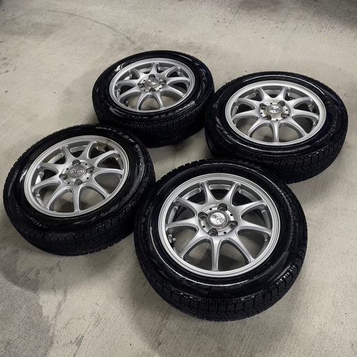 155/65R14 極上品バリ溝冬タイヤアルミ4本セット pcd100軽自動車用