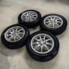 155/65R14 極上品バリ溝冬タイヤアルミ4本セット pcd100軽自動車用の画像