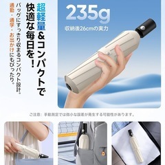 ＜交渉中、一時受付停止> UVカット100% 自動開閉・耐風撥水折りたたみ傘 の画像