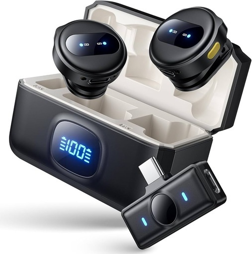 ピンマイク ワイヤレス iPhone/iPad/Android/PC対応 2人同時使用