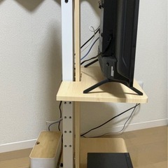 ✨美品✨【テレビスタンド】木目調の画像