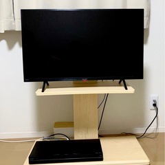✨美品✨【テレビスタンド】木目調の画像