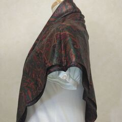 スカーフ　ブラック×錆色の画像