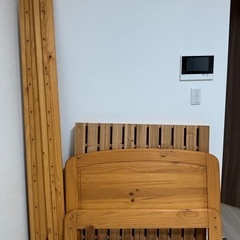 【取りに来ていただける方限定】 すのこベッドフレーム(シングルサイズ　組み立て式)の画像