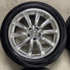 235/50R18　pcd114.3wedsレオニス深リムホイール　アルファード等の画像