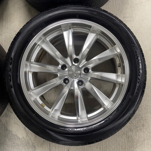 235/50R18　pcd114.3wedsレオニス深リムホイール　アルファード等