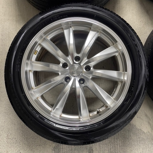 235/50R18　pcd114.3wedsレオニス深リムホイール　アルファード等