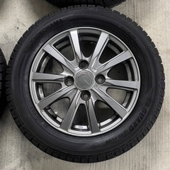 155/65R13 極上品！国産バリ溝冬タイヤアルミ4本セット！軽自動車用の画像