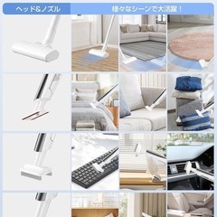 掃除機 コードレス 軽量 置くだけ充電 38Kpa強力吸引 最大40分連続稼働 スティック ハンディ 掃除機 クリーナー 電気 低騒音 Type-C充電式の画像