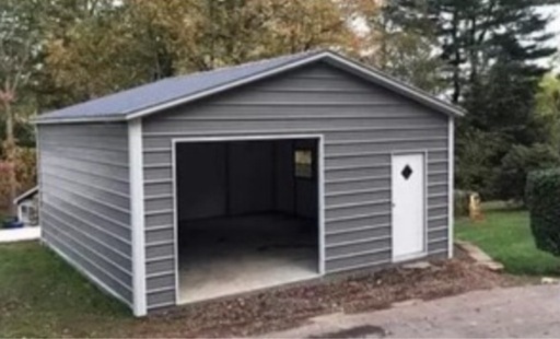 電気シャッター/勝手口付き アメリカンガレージ