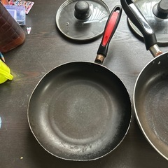 フライパンと鍋蓋の画像