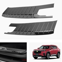 HUAHAO ホンダ WR-V専用 リアバンパープロテクター wrv用カーアクセサリー 傷防止 汚れ防止 ステンレス製 車用 バンパーガード ステップガード リアガーニッシュ wr-v スカッフプレート wr-v カスタムパーツ 2PCSの画像