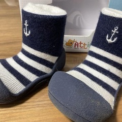アティパス　attipas ネイビーストライプ　Mサイズ11.5cmの画像