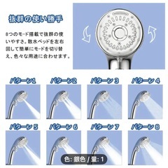 新品　シャワーヘッド 節水 増圧 美肌 手元止水 シルバー 未使用の画像