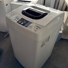 配達応談 2018年 日立 5kg 全自動洗濯機 NW-50B スリム&コンパクトの画像