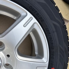155 80 13  2024年製造新品スタッドレス、中古美品アルミホイールの画像