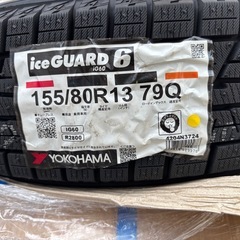 155 80 13  2024年製造新品スタッドレス、中古美品アルミホイールの画像