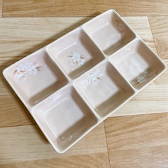 陶器仕切り皿 桜 和食器の画像