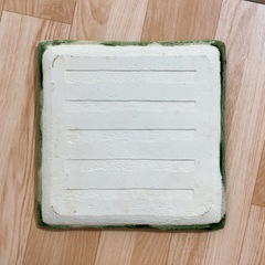 緑 陶器 正方形皿 大皿の画像