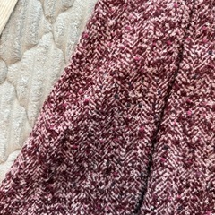ブルーレーベルクレストブリッジ BLUE LABEL CRESTBRIDGE ドッキングワンピース 長袖 ミモレ ロング ウール 38アイボリー 赤 レッドの画像