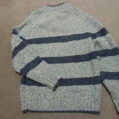 ★ヘンリーネック ボーダー ニット メンズ Mサイズ お譲りします。★期間限定★お洋服複数購入で割引★の画像