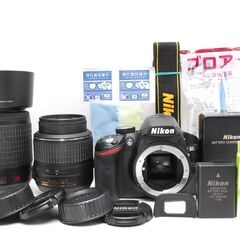 【美品】ダブルレンズでスポーツや風景撮影♪Nikon D3200 スマホ転送の画像