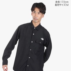 美品　THE NORTH FACE　ヌプシシャツ　 NR11961　ノースフェイス　長袖　 ブラック　メンズLの画像