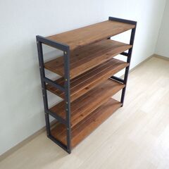 ウッドシェルフ（ダークグレー）【小金井市民限定】（小金井市再生家具）品番：10-02-10 ※新規優先の画像