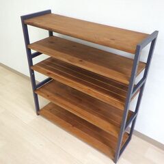 ウッドシェルフ（ダークグレー）【小金井市民限定】（小金井市再生家具）品番：10-02-10 ※新規優先の画像
