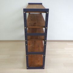 ウッドシェルフ（ダークグレー）【小金井市民限定】（小金井市再生家具）品番：10-02-10 ※新規優先の画像