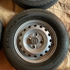 ホンダ純正スチールホイール　タイヤセットの画像