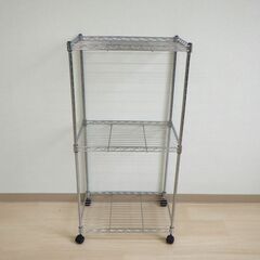 ワイヤーシェルフ３段【小金井市民限定】（小金井市再生家具）品番：10-02-11 ※新規優先の画像