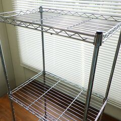 ワイヤーシェルフ３段【小金井市民限定】（小金井市再生家具）品番：10-02-11 ※新規優先の画像