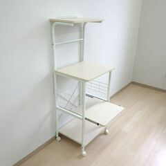 キッチンラック（ホワイト）【小金井市民限定】（小金井市再生家具）品番：10-02-12 ※新規優先の画像