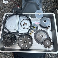 廃車 下取り 無料 処分 買取 回収 可 OK 整備　平地最高約67㌔ レッツ4 ドクタープーリー・バッテリー・エアクリエレメント新品の画像