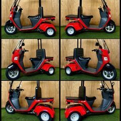 【動画あり】★ホンダ ジャイロキャノピー★ 実動 人気車種 原付 TA03 FI インジェクション 水冷 4サイクル 三輪 宅配 ウーバー 赤 松本市の画像