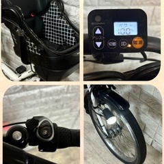 🌸美品🌈大容量8🌸室内保管🌼パナソニック ⚪️ギュット　🌸子供乗せ電動自転車ホワイト14の画像