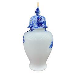 SG00001 現状品 深川制磁　 牡丹　花瓶　飾り壺 [0000000002329]の画像