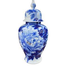 SG00001 現状品 深川制磁　 牡丹　花瓶　飾り壺 [0000000002329]の画像