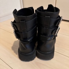 美品　ZARA 編み上げブーツ　19cmの画像