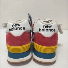 【送料無料】 ニューバランス 574 スニーカー レディース 23.5cm 赤 レッド 箱あり 新品未使用 人気モデル ランニング　251014-1Tの画像