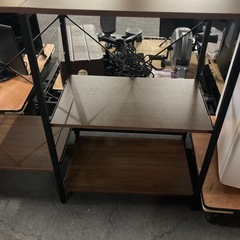M41　キッチンラック 3段 幅120cm 大型レンジ対応 キッチン収納棚 レンジ台 レンジラック の画像