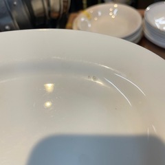 【引き取り限定】中古品　楕円形白皿　3枚セットの画像