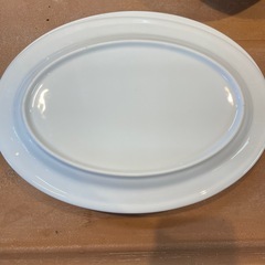 【引き取り限定】中古品　楕円形白皿　3枚セットの画像