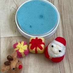 羊毛フェルト　クリスマスドームの画像