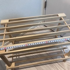 木製マルチラック　２段　ナチュラル（無塗装）の画像