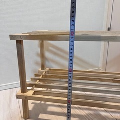 木製マルチラック　２段　ナチュラル（無塗装）の画像